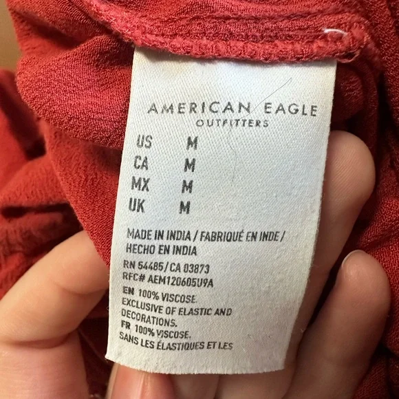 American Eagle Outfitters Red embroidered Jumpsuit - Picture 5 of 5